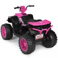 thumbnail image 4 of Patiojoy 12V Electric Kids Quad ATV Ride on Car with LED Lights& Bluetooth Pink, 4 of 6