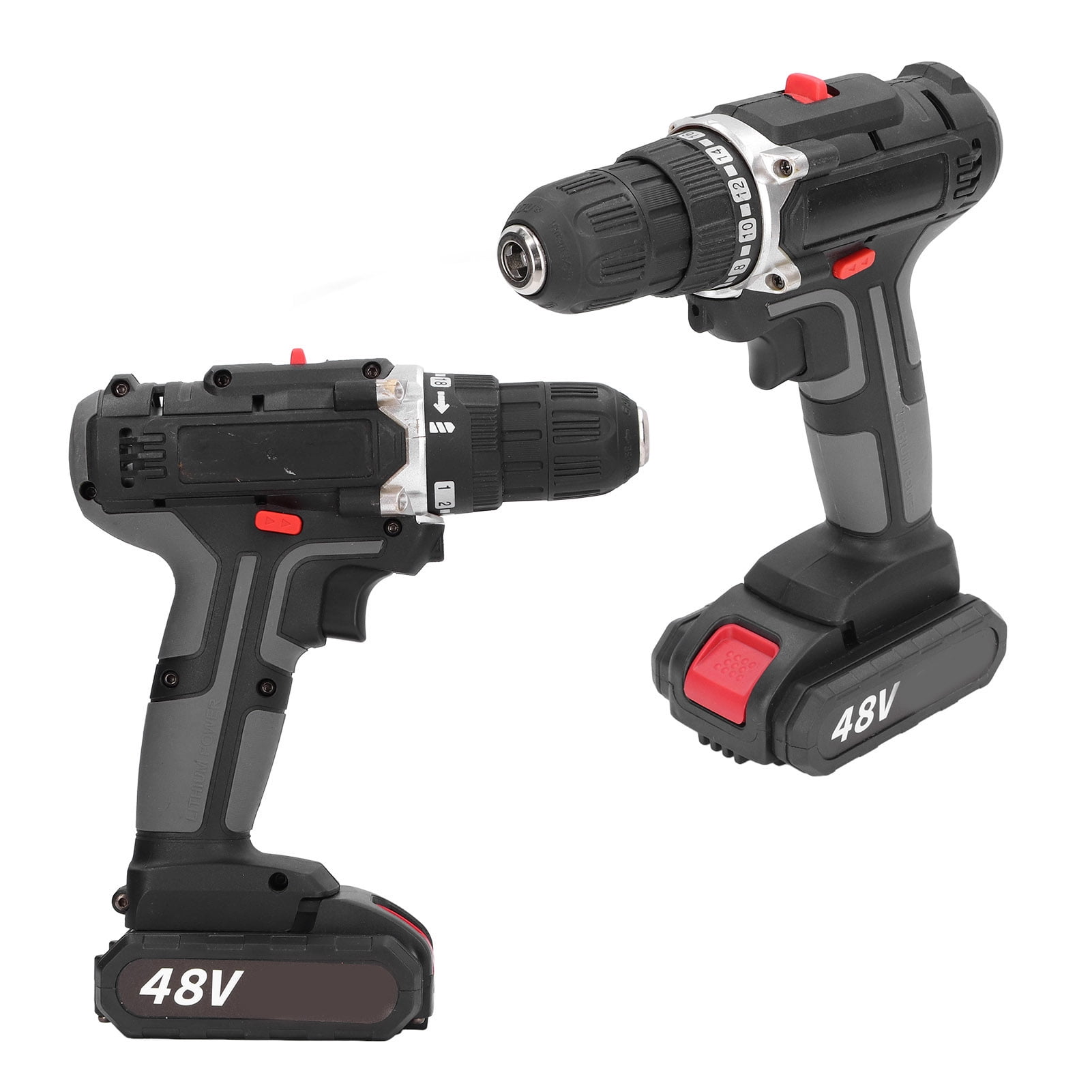 Cordless Drill Set, Brushless Electric Screwdriver with LED Light and Variable Speed Control, 2 Batteries Included, for Wood Aluminum Steel Drilling