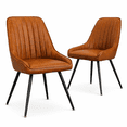 thumbnail image 1 of KOSSMAI Set of 2 Upholstered Side Dining Chairs in Faux Leather, 1 of 6