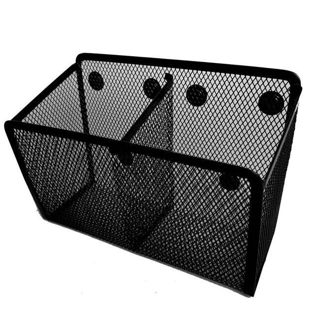 Magnetic Pencil Holder Sturdy Metal Mesh Pen Cup Portable Large Capacity Magnetic Marker Storage Basket Multifunctional Pencil Storage Organizer for Refrigerator Whiteboard Locker School