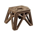 thumbnail image 2 of Foldable Step Stool Adults Kids Stepping Stool Furniture with Carry Handle Stool Brown, 2 of 9