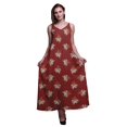 thumbnail image 1 of Bimba Rayon Floral Ladies Printed Backless Spaghetti Strap Long Maxi Evening Party Dress-Small, 1 of 1