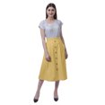 thumbnail image 2 of Moomaya Womens Below Knee Length A-Line Skirt Front Button Casual Skirt w/ Pockets, 2 of 6