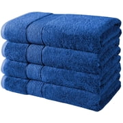 Prime Collections Premium Bamboo Cotton 600 GSM Luxury Bath Towel 27x54 Ultra Absorbent Soft Towels for Bathroom Set of 4