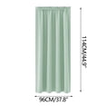 thumbnail image 2 of Maplenight Blackout Curtains Panels Set of 2 for Bedroom and Living Room - Scandinavian Solid Color Silk Curtains - Heat Insulation, Energy Saving, Room Darkening, Boho Style 38 x 45 Inches Green, 2 of 3