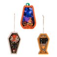 thumbnail image 1 of 3x Halloween Hanging Decoration Plaques Props Colorful Carving Craft Wooden Lamp, 1 of 9