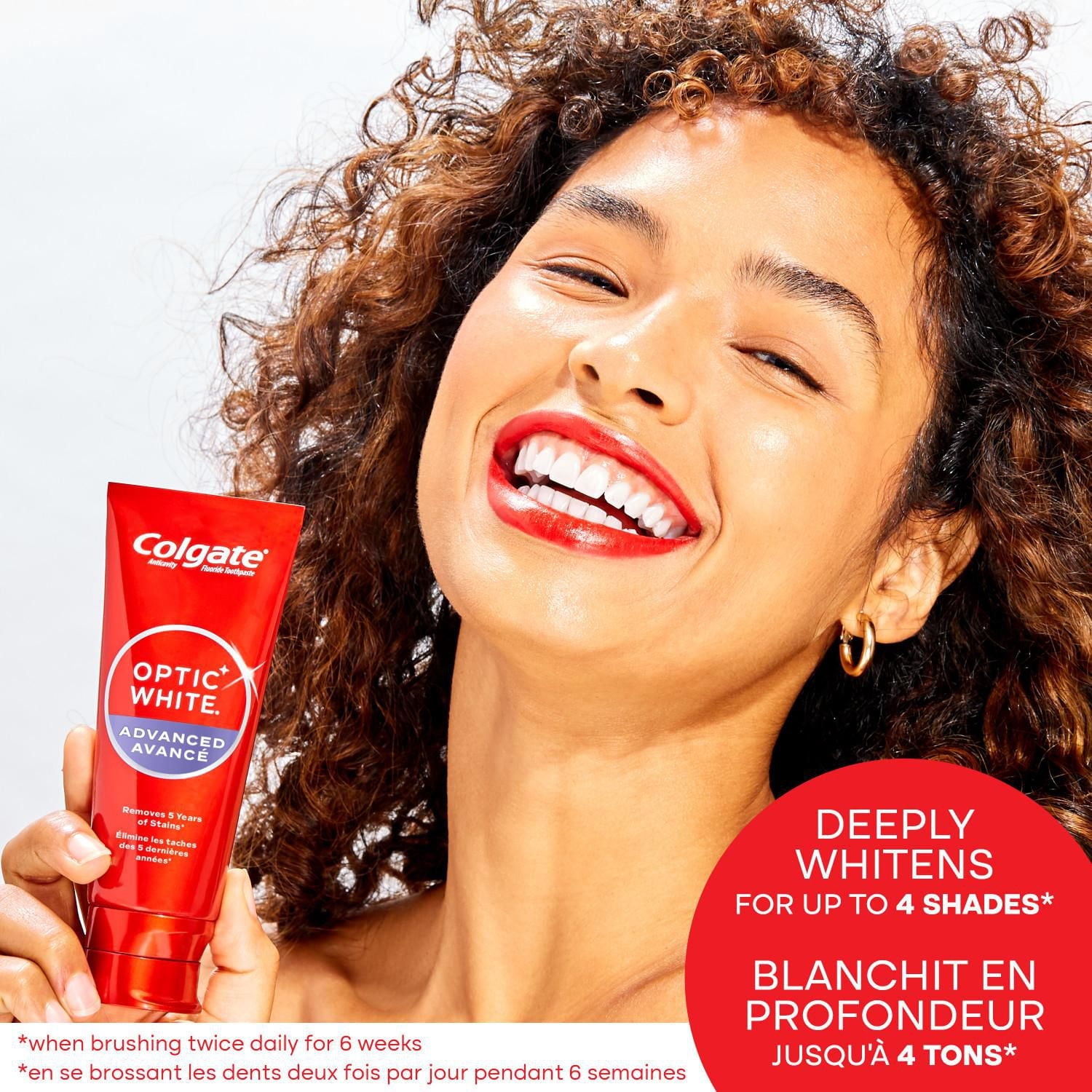 Colgate Optic White Advanced Sparkling Toothpaste with Fluoride, Mint, 73 ml
