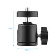 thumbnail image 2 of 1pc Mini Swivel Ball Head Tripod Head 360 Degree Rotating Mount Base Adapter with Universal 1/4 Inch Screw Mounts for DSLR Camera DV Tripod Monopod Light Stand, 2 of 7