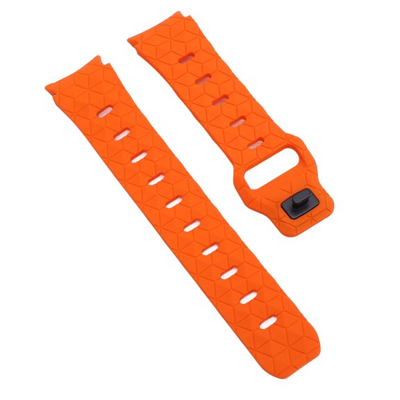 Football Texture Quick Release Silicone Watch Band, Replacement Silicone Band, Dual Color for Galaxy Watch 6 5 4, Cracked Design Offers Fit for Smartwatch