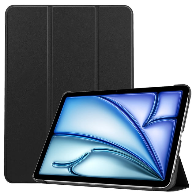 DWaybox Case for iPad Air 11‑inch (M4) 2026 Model A3460 – Slim Folio Cover with Adjustable Kickstand | Shockproof Protection & Ultra-Lightweight Hard Shell -Black