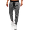thumbnail image 2 of Men‘S Casual Solid Jogging Elastic Mid Waisted Sports Pants With Pockets Streetwear, 2 of 4