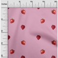 thumbnail image 1 of oneOone Tissu Polyester Lycra Imprimé Fraise 1 Yard 56 Pouces de Large, 1 of 1