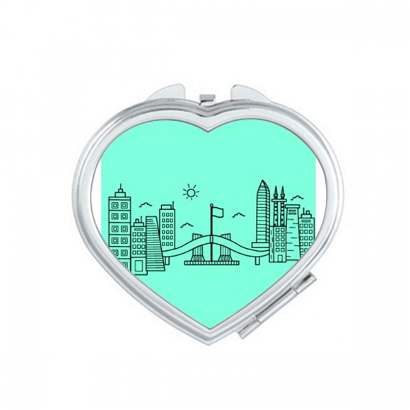 Shenzhen Villes Miroir de Technologie de Voyage Grossissant Portable de Poche Maquillage