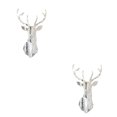 thumbnail image 4 of Decodeary Personalized Home Style With 3D Mirror Deer Wall Stickers Acrylic 3D Deer Head Mirror Wall Sticker Multifunctional silver XL 2Set, 4 of 6
