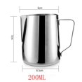 thumbnail image 2 of Stainless Steel Milk Frothing Pitcher Well Stainless Steel Milk Coffee Frothing Art Jug Pitcher Mug Cup Stainless Steel Coffee Mug Stainless Steel Coffee Cup, 2 of 3