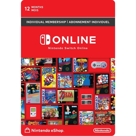Nintendo Switch Online 12-Month Individual Membership (Digital Code)