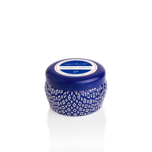 Capri Blue Bougie Parfumée à la Noix de Coco et au Santal - Bougie en Pot Signature Bleue - Bougie d'Aromathérapie de Luxe - Bougie en Verre avec Cire de Soya (19 oz)