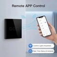 thumbnail image 3 of 3-Way Smart Switch Wall Light Touch Control, Compatible with Alexa Google Assistant, WiFi Bluetooth 433MHz RF, Black, 3 of 5