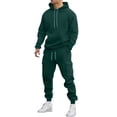 thumbnail image 1 of Mens Long Sleeve, Tracksuit with Hooded Pullover and Elastic Waist, 1 of 5