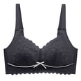 thumbnail image 4 of Timegard Wireless Bras for Women Lace Bowtie Full Coverage Adjustable Strap Comfortable Everyday Bras, 4 of 4