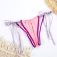 thumbnail image 4 of FhsagQ Women Swimsuit Sets Plus Size Womens Triangle Bikini Floral String Bikini Set Two Piece Swimsuit Bathing Suits Womens Swimsuit Sets White Women's Swimsuit Sets Crotchless L, 4 of 6