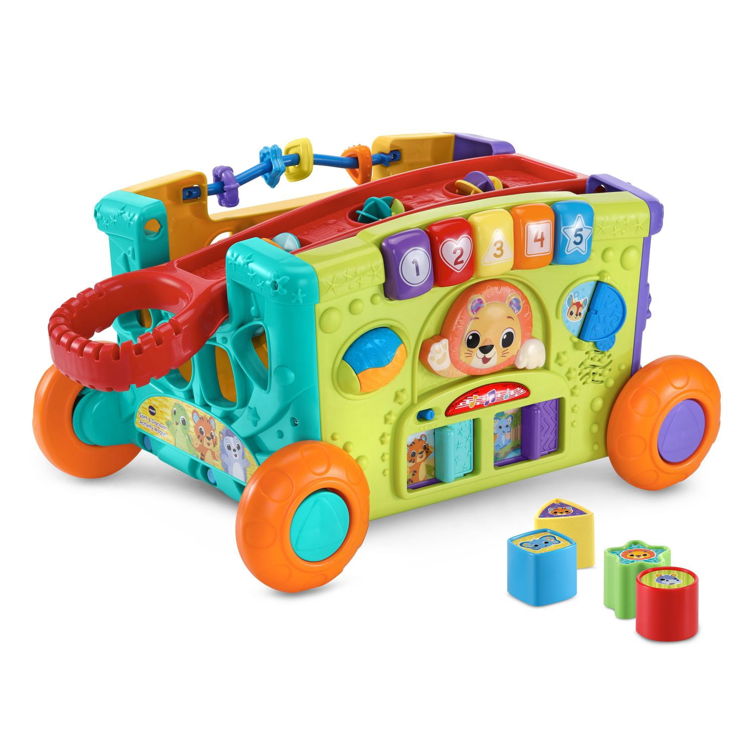 VTech Super chariot interactif multi-activités - 4 faces de jeu - Jouets pour bébés et tout-petits- Version française
