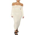 thumbnail image 1 of Elegant Boat Neck Off Shoulder Dress for Women in Solid Color, 1 of 8