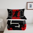 thumbnail image 4 of Ensemble de Douillette de Basketball pour Ados, Ensemble de Literie de Sports et de Jeux, Literie Rouge et Noire, Déco Maison pour Enfants, Douillette Format Grand Lit, 4 of 5