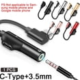 thumbnail image 2 of Adaptateur de Charge Répartiteur Audio Type-C vers Prise Auxiliaire 3,5 mm Rose Doré N4 O0X1 pour Écouteurs, 2 of 9