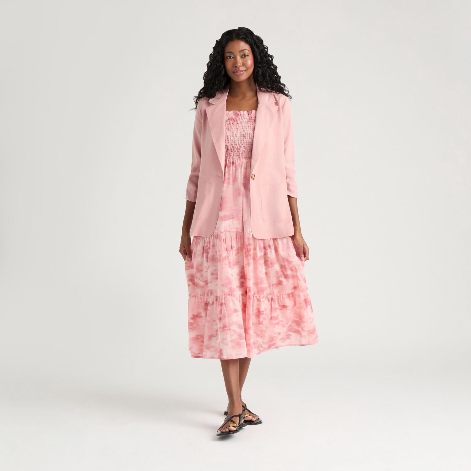 Blazer ample en Tencel avec fronces aux manches Mexx pour femme
