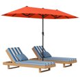 thumbnail image 1 of Gymax Parasol de Patio Double Face de 13 Pi, Grand Parasol d'Extérieur Format Jumeau, Orange, 1 of 10