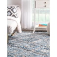 thumbnail image 5 of Aizza Trends Hand Made Hand Braided Natural Jute and Denim Floor Area Rug / Floor Carpet Rug / Natural Jute Rug, 5 of 5