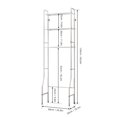 thumbnail image 3 of iKayaa Over the Toilet Storage 3-Tier Over Toilet Bathroom Organizer Over Washing Machine Rack Bathroom Shelf White, 3 of 8