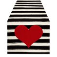 thumbnail image 2 of XZNGL Valentines Day Table Flag Festival Decoration Love Little Gnome Pattern Linen Table Cloth 33 * 183Cm, 2 of 8