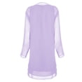 thumbnail image 3 of Yuyuzo Ensemble de Robe d'Invitée de Mariage 2 Pcs Tenues Formelles Chiffon Manches Longues Cardigan Ouvert Maxi Robe de Soirée, 3 of 6
