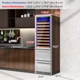 thumbnail image 3 of Costway 24 Inch Wine and Beverage Refrigerator with Independent Temperature Control, 3 of 10