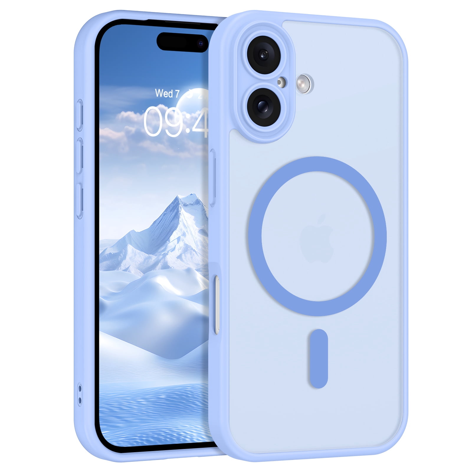 VENINGO Magnetic for iPhone 17 Case, Compatible with Mag-safe, Shockproof Protection Slim Non-Slip Translucent Matte Protective Phone Cover, Blue