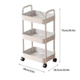 thumbnail image 2 of Wzzjkit Kitchen Rack, 3-Tier Rolling Storage Cart with Wheels- Plastic Multi-Room Organizer for Kitchen- Living Room-Office -Bathroom, Kitchen Racks and Shelves, 2 of 3