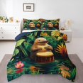 thumbnail image 1 of Erosebridal Ensemble de Literie pour Tout-Petit à Imprimé Ornithorynque, Couette avec Insert de Palmier de Jungle Tropicale, Réversible 2 Pcs, 1 of 7