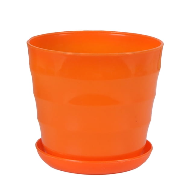 Flowerpots with Dish Ceramic, Pot Flowerpot Colourful Succulent Decor Plastic Flower & Garden, Flower Pots