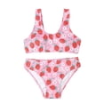 thumbnail image 1 of Girl Swimsuit 2 Piece Tankini Set Swimsuit Floral Printing Girls Bathing Suits 7-8 Years, 1 of 7