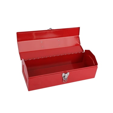 Boîte à Outils en Métal Organisateur d'Outils Robuste Coffre d'Organisation d'Outils Polyvalent Étui de Rangement d'Outils pour Voiture, Maison, Garage, Cadeaux pour Hommes 36cmx15.5cmx12.5cm