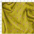 thumbnail image 4 of Soimoi Yellow Silk Fabric Notes & Guitar Musical Instrument Fabric Prints By Yard 42 Inch Wide, 4 of 5