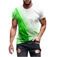 thumbnail image 1 of Qertyioot T-Shirt à Manches Courtes pour Hommes, Col Rond, Imprimé, Entraînement Physique, Sport, en Solde, 1 of 5