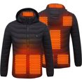 thumbnail image 1 of 8 Zone Heated Jacket USB Electric Hoodie Jacket Winter Warming Jacket Coat, 1 of 11