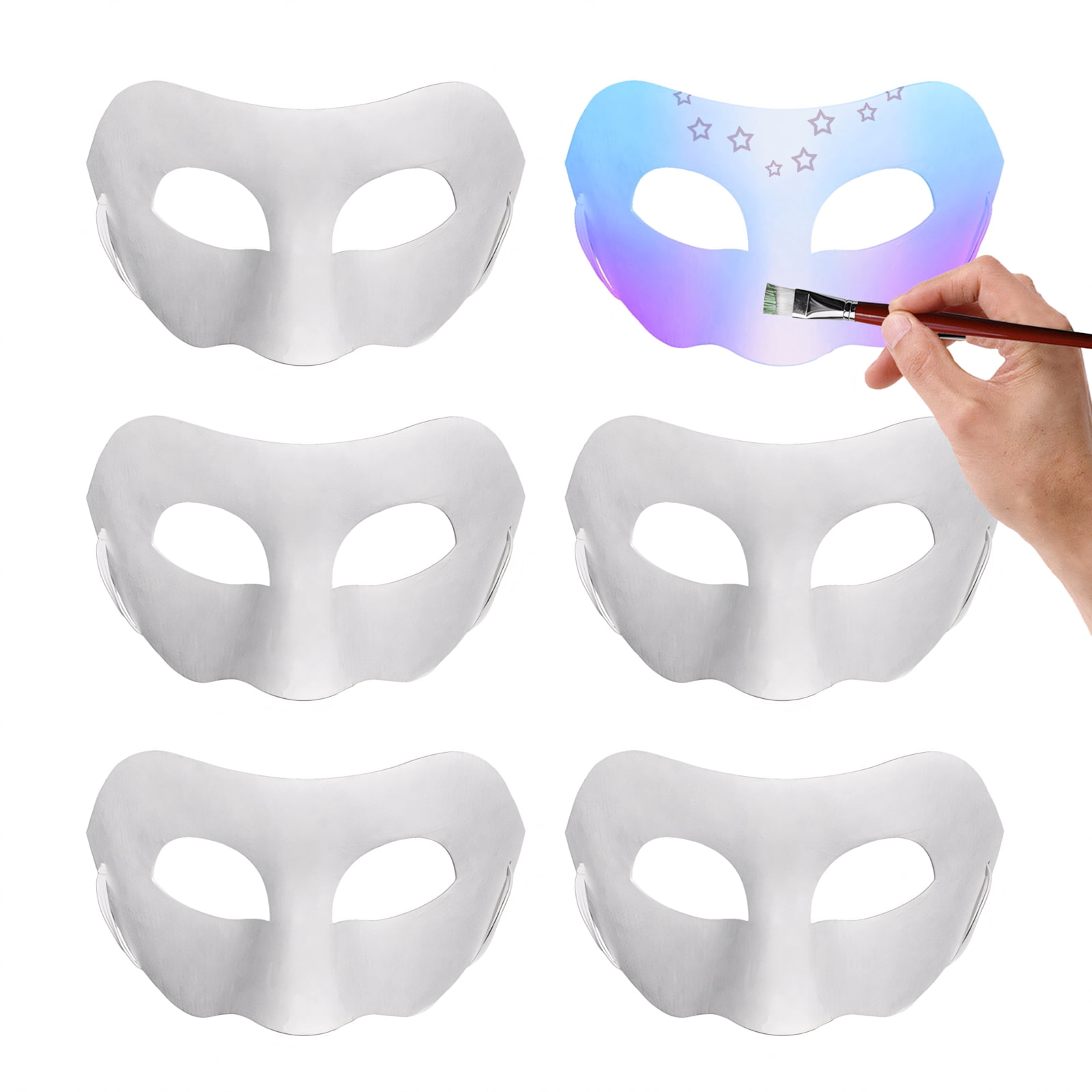 Paper Photo Mask Aspire 36 PCS Blank Paper Mache Mask for Halloween Costume Party, DIY ...