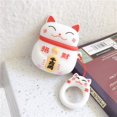 thumbnail image 4 of Lucky Cat Case For Apple Airpods Earphone Headset Silicone Protective Case Box (Black), 4 of 7
