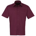 thumbnail image 1 of Premier Chemise de Travail Formelle en Popeline Unie à Manches Courtes pour Hommes, 1 of 3