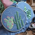 thumbnail image 3 of Coofit Kit de Broderie Mode Cactus Kit de Démarrage Créatif Broderie Kit de Couture, 3 of 8