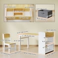 thumbnail image 3 of Qaba Ensemble Table et Chaise pour Enfants avec Rouleau de Papier, Table d'Artisanat, Bois Naturel, 3 of 10
